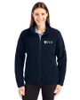 Fairleigh Dickinson Knights Cutter & Buck Cascade Eco Fleece Womens Full Zip Jacket Navy Blue Front