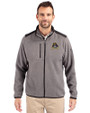 East Carolina Pirates Cutter & Buck Cascade Eco Fleece Mens Full Zip Jacket Elemental Grey/Black Front