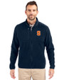 Syracuse Orange Cutter & Buck Cascade Eco Fleece Mens Full Zip Jacket Navy Blue Front