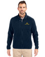 Notre Dame Fighting Irish Cutter & Buck Cascade Eco Fleece Mens Full Zip Jacket Navy Blue Front