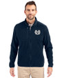 Utah State Aggies Cutter & Buck Cascade Eco Fleece Mens Full Zip Jacket Navy Blue Front