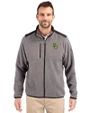 Baylor Bears Cutter & Buck Cascade Eco Fleece Mens Full Zip Jacket Elemental Grey/Black Front