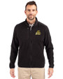 Bryant University Bulldogs Cutter & Buck Cascade Eco Fleece Mens Full Zip Jacket Black Front
