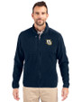 Marquette Golden Eagles Cutter & Buck Cascade Eco Fleece Mens Full Zip Jacket Navy Blue Front