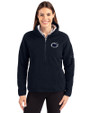 Penn State Nittany Lions Cutter & Buck Cascade Eco Fleece Womens Pullover Jacket Navy Blue Front
