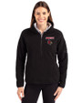 Louisville Cardinals Cutter & Buck Cascade Eco Fleece Womens Pullover Jacket Black Front