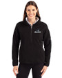 Providence Friars Cutter & Buck Cascade Eco Fleece Womens Pullover Jacket Black Front