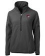 Winston-Salem State Rams Cutter & Buck Cascade Eco Fleece Womens Pullover Jacket Elemental Grey/Black Mannequin