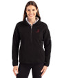 Alabama Crimson Tide Cutter & Buck Cascade Eco Fleece Womens Pullover Jacket Black Front