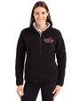 Illinois State Redbirds Cutter & Buck Cascade Eco Fleece Womens Pullover Jacket Black Front