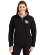 Kentucky Wildcats Cutter & Buck Cascade Eco Fleece Womens Pullover Jacket Black Front