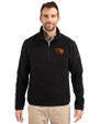 Oregon State Beavers Cutter & Buck Cascade Eco Sherpa Fleece Mens Big & Tall Quarter Zip Jacket Black Front