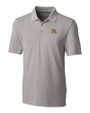 LSU Tigers Cutter & Buck Forge Stretch Mens Big and Tall Polo Polished Medium Gray Mannequin