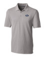 Brigham Young Cougars Cutter & Buck Forge Stretch Mens Big and Tall Polo Polished Medium Gray Mannequin