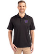 Washington Huskies Cutter & Buck Forge Stretch Mens Big and Tall Polo Black Front