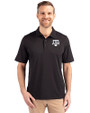Texas A&M Aggies Cutter & Buck Forge Stretch Mens Big and Tall Polo Black Front