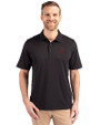 Alabama Crimson Tide Cutter & Buck Forge Stretch Mens Big and Tall Polo Black Front