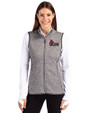 Central Missouri Mules Cutter & Buck Mainsail Sweater Knit Womens Full Zip Vest Polished Heather Front