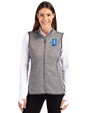 Indiana State Sycamores Cutter & Buck Mainsail Sweater Knit Womens Full Zip Vest Polished Heather Front
