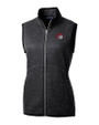 Winston-Salem State Rams Cutter & Buck Mainsail Sweater Knit Womens Full Zip Vest Charcoal Heather Mannequin