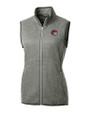 Winston-Salem State Rams Cutter & Buck Mainsail Sweater Knit Womens Full Zip Vest Polished Heather Mannequin