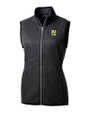 Xavier Gold Rush Cutter & Buck Mainsail Sweater Knit Womens Full Zip Vest CCH_MANN_HG 