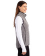 UOP Tigers Cutter & Buck Mainsail Sweater Knit Womens Full Zip Vest Polished Heather Side