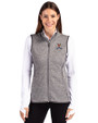 Virginia Cavaliers Cutter & Buck Mainsail Sweater Knit Womens Full Zip Vest Polished Heather Front