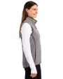 Arkansas Razorbacks Cutter & Buck Mainsail Sweater Knit Womens Full Zip Vest Polished Heather Side