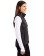 Penn State Nittany Lions Cutter & Buck Mainsail Sweater Knit Womens Full Zip Vest Charcoal Heather Side