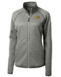 Bowie State Bulldogs Cutter & Buck Mainsail Sweater-Knit Womens Full Zip Jacket Polished Heather Mannequin