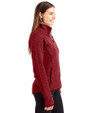 Fresno State Bulldogs Cutter & Buck Mainsail Sweater-Knit Womens Full Zip Jacket Cardinal Red Heather Side