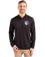 Saint Louis Billikens Cutter & Buck Virtue Eco Pique Recycled Quarter Zip Mens Big & Tall Pullover Black Front