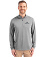 Notre Dame Fighting Irish Cutter & Buck Virtue Eco Pique Recycled Quarter Zip Mens Big & Tall Pullover Polished Medium Gray Front