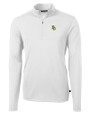 Baylor Bears Cutter & Buck Virtue Recycled Featherlight Pique Mens Big & Tall Quarter Zip Pullover White Mannequin