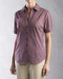 Cutter & Buck Womens Collegiate Check Woven Bordeaux Front
