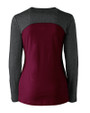 Cutter & Buck Womens Compel Colorblock Long Sleeve Knit Tee BRD_MANNB_HG 1