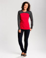 Cutter & Buck Womens Compel Colorblock Long Sleeve Knit Tee RD PRO_HG 3