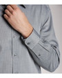 Cutter & Buck Long Sleeve Mens Big & Tall Epic Easy Care Mini Herringbone Shirt CC PRO_HG 4