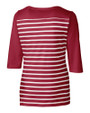 Cutter & Buck Womens Revel Stripe 3/4 Sleeve Knit CHT_MANNB_HG 1