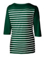 Cutter & Buck Womens Revel Stripe 3/4 Sleeve Knit HT_MANNB_HG 1