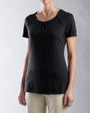 Cutter & Buck Short Sleeve Womens End Zone Tee Black Front
