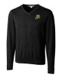 Baldwin Wallace Yellow Jackets Cutter & Buck Lakemont Tri-Blend Mens V-Neck Pullover Sweater Black Mannequin