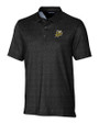 Baldwin Wallace Yellow Jackets Cutter & Buck Pike Micro Floral Print Stretch Mens Polo Black Mannequin