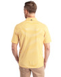 Baldwin Wallace Yellow Jackets Cutter & Buck Virtue Eco Pique Stripe Recycled Mens Polo College Gold Back
