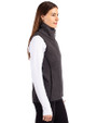 Butler Bulldogs Cutter & Buck Mainsail Sweater Knit Womens Asymmetrical Vest Charcoal Heather Side