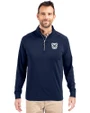 Butler Bulldogs Cutter & Buck Adapt Eco Knit Stretch Recycled Mens Quarter Zip Pullover Navy Blue Front