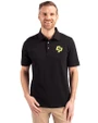 Cal Poly Mustangs Cutter & Buck Advantage Eco Tri-Blend Pique Mens Polo Black Front