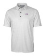 NYU Violets Cutter & Buck Pike Double Dot Print Stretch Mens Big and Tall Polo Charcoal Mannequin