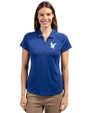 Embry-Riddle Eagles Cutter & Buck Forge Stretch Womens Short Sleeve Polo Tour Blue Front